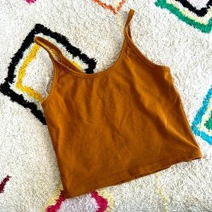 ARQ Cropped Tank in Toffee XL